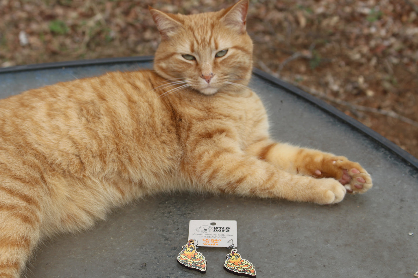 Chicken of the Woods Wooden Earrings