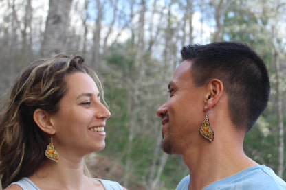 Chicken of the Woods Wooden Earrings