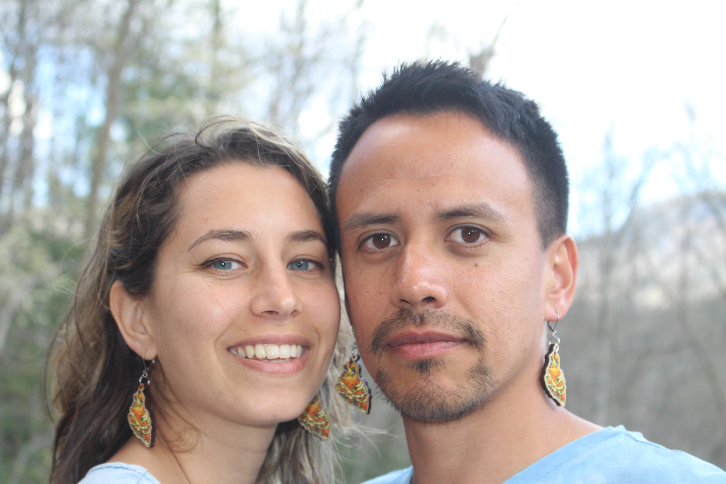 Chicken of the Woods Wooden Earrings