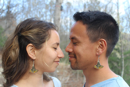 Chanterelle Wooden Earrings
