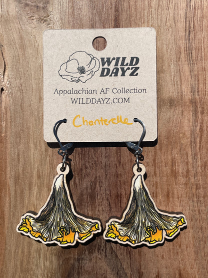 Chanterelle Wooden Earrings